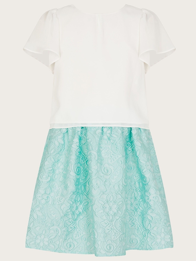 Monsoon Green Jacquard Top Skirt Set - Image 3 of 3 Monsoon Green Jacquard Top Skirt Set - Image 3 of 3