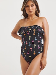 Simply Be Orange Value Palm Print Swimsuits 2 Pack - Image 4 of 6