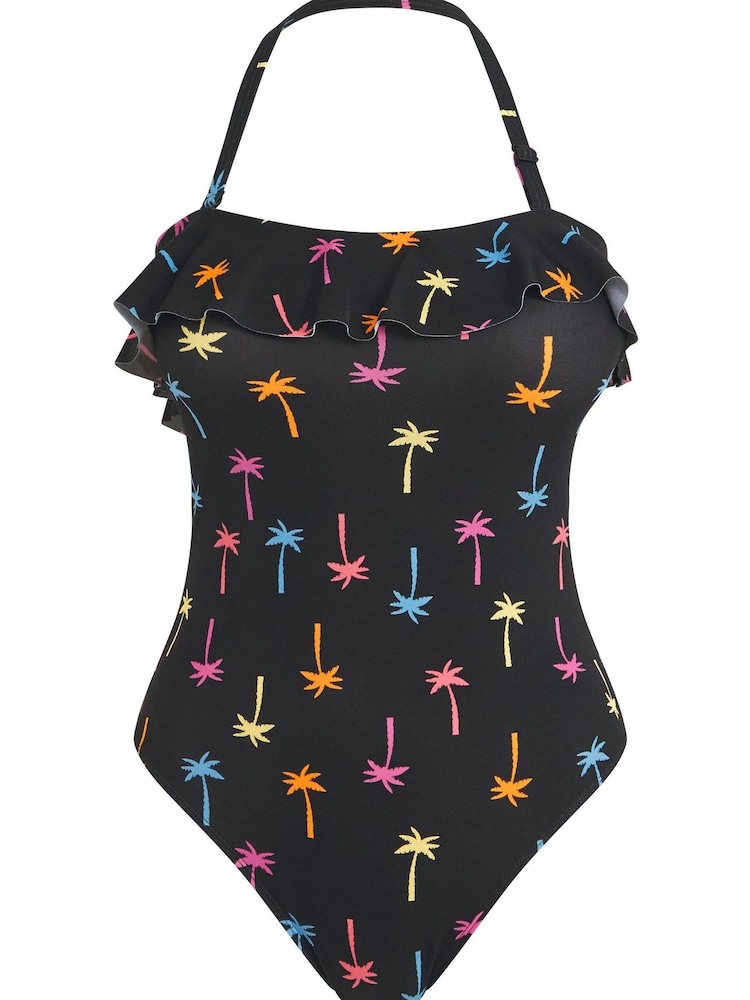 Simply Be Orange Value Palm Print Swimsuits 2 Pack - Image 6 of 6