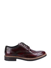 Base London Red Woburn Lace Up Brogue Shoes - Image 10 of 13