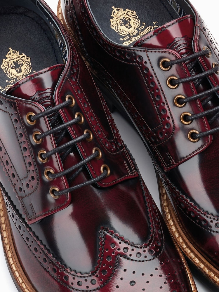 Base London Woburn Lace Up Brogue Shoes - Image 6 of 6
