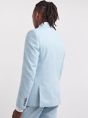 Jacamo Blue Danny Linen Mix Blazer - Image 2 of 5