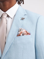 Jacamo Blue Danny Linen Mix Blazer - Image 4 of 5