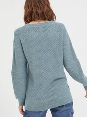 FatFace Blue Ellie Crew Jumper - Image 2 of 4