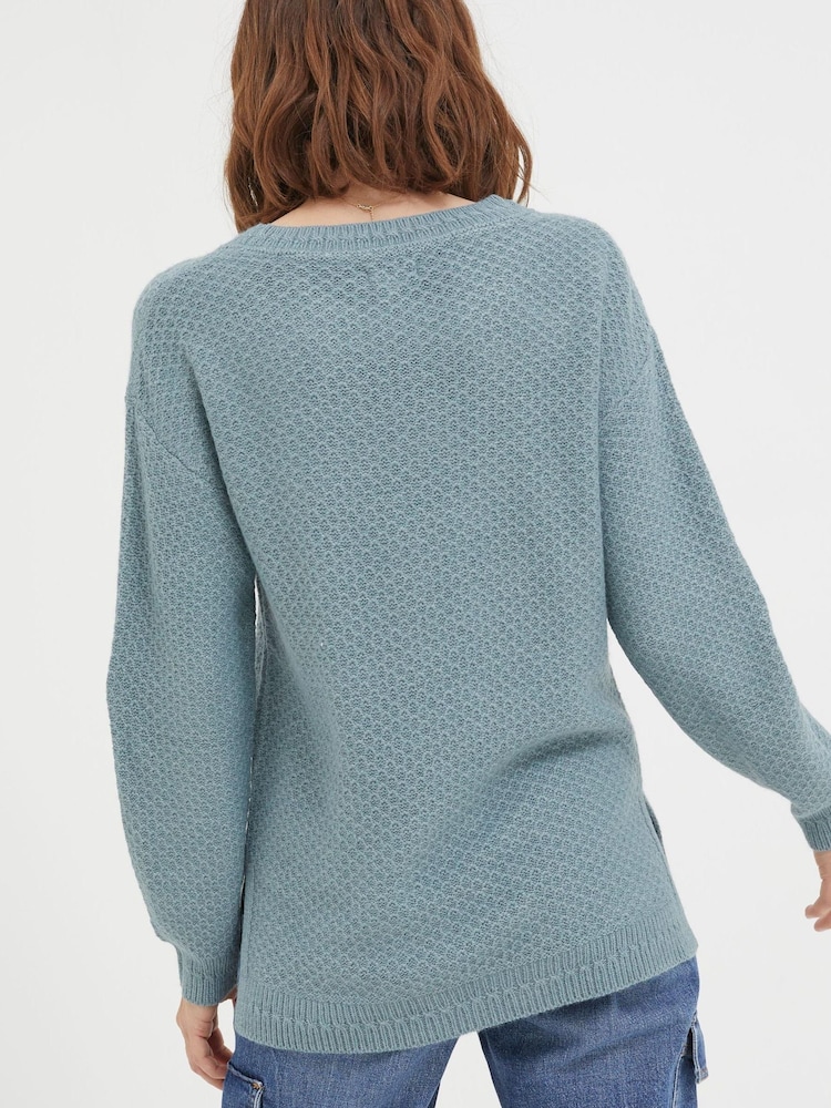 FatFace Blue Ellie Crew Jumper - Image 2 of 4