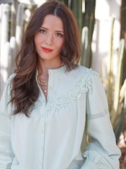 Another Sunday Long Sleeved Blouse With Lace Detail - Image 2 of 7