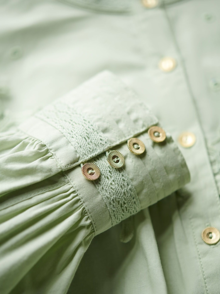 Another Sunday Long Sleeved Blouse With Lace Detail - Image 7 of 7