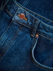 Another Sunday Denim Midi Skirt With Middle Seam Slit In Blue - Image 6 of 6