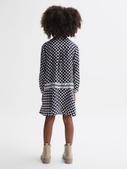 Reiss Navy Print Alex 4-9 yrs Polka Dot Long Sleeve Dress - Image 5 of 6
