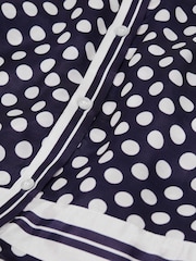 Reiss Navy Print Alex 4-9 yrs Polka Dot Long Sleeve Dress - Image 6 of 6