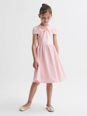 Reiss Pink Maria 9-14 yrs Knot Detail Dress - Image 1 of 6