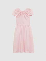 Reiss Pink Maria 9-14 yrs Knot Detail Dress - Image 2 of 6