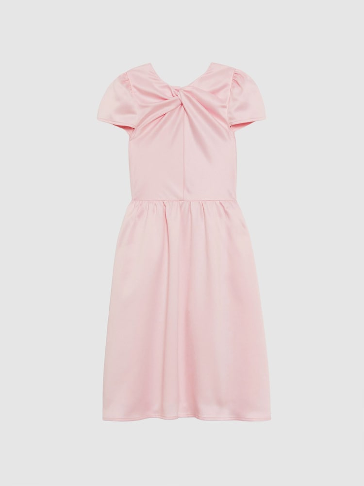 Reiss Pink Maria 9-14 yrs Knot Detail Dress - Image 2 of 6