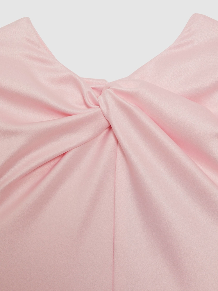 Reiss Pink Maria 9-14 yrs Knot Detail Dress - Image 6 of 6