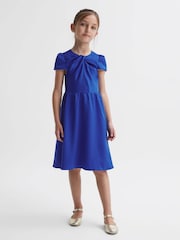 Reiss Blue Maria 4-9 yrs Knot Detail Dress - Image 3 of 6