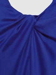 Reiss Blue Maria 4-9 yrs Knot Detail Dress - Image 6 of 6