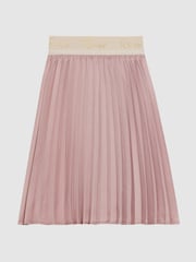 Reiss Pink Ezra 4-9 yrs Pleated Elasticated Skirt - Image 2 of 6