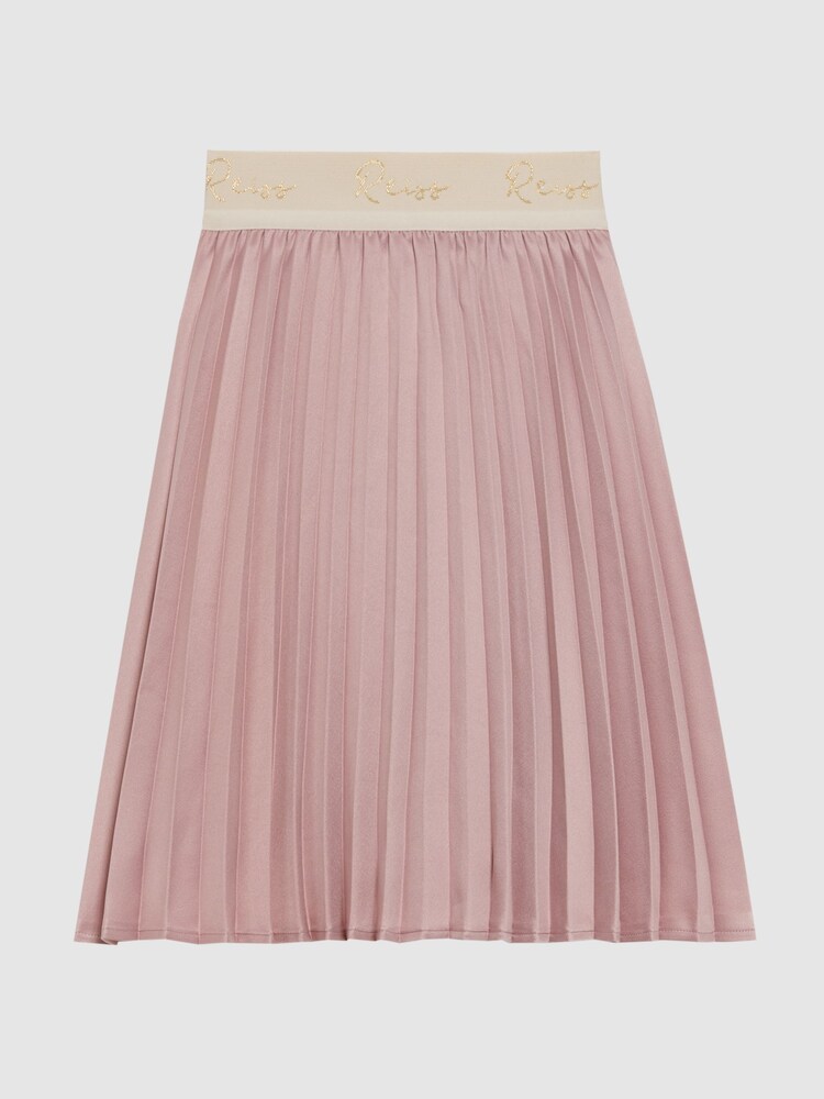 Reiss Pink Ezra 4-9 yrs Pleated Elasticated Skirt - Image 2 of 6