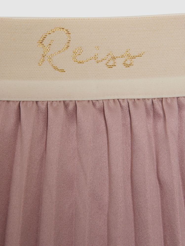 Reiss Pink Ezra 4-9 yrs Pleated Elasticated Skirt - Image 6 of 6