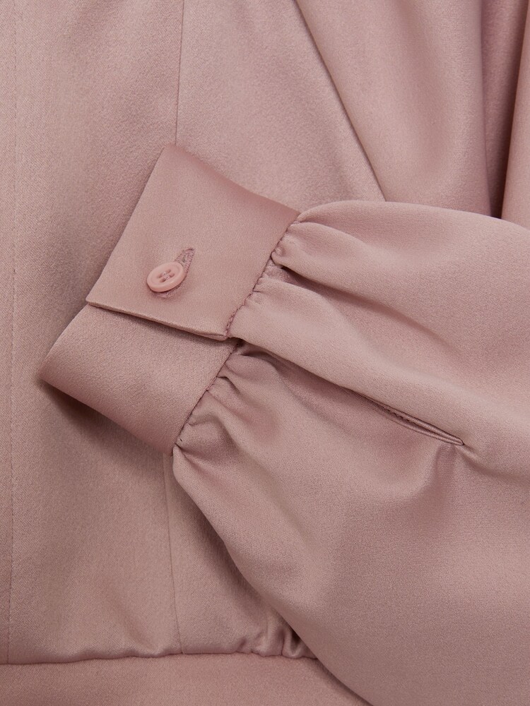 Reiss Pink Molly 9-14 yrs Cropped Pleated Blouse - Image 6 of 6