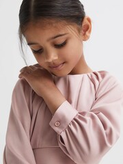 Reiss Pink Molly 4-9 yrs Cropped Pleated Blouse - Image 4 of 6