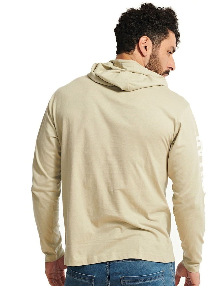 Caterpillar Cream 100% Cotton Long Sleeve Hoodie - Image 2 of 4