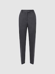Reiss Grey Melange Sonny Petite Slim Fit Wool Blend Trousers - Image 2 of 5