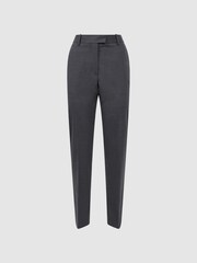Reiss Grey Melange Sonny Slim Fit Wool Blend Trousers - Image 2 of 4