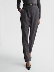 Reiss Grey Melange Sonny Slim Fit Wool Blend Trousers - Image 3 of 4