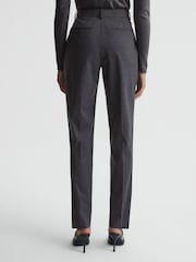 Reiss Grey Melange Sonny Slim Fit Wool Blend Trousers - Image 4 of 4