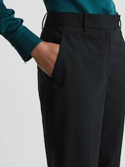 Reiss Black Sonny Slim Fit Wool Blend Trousers - Image 4 of 5