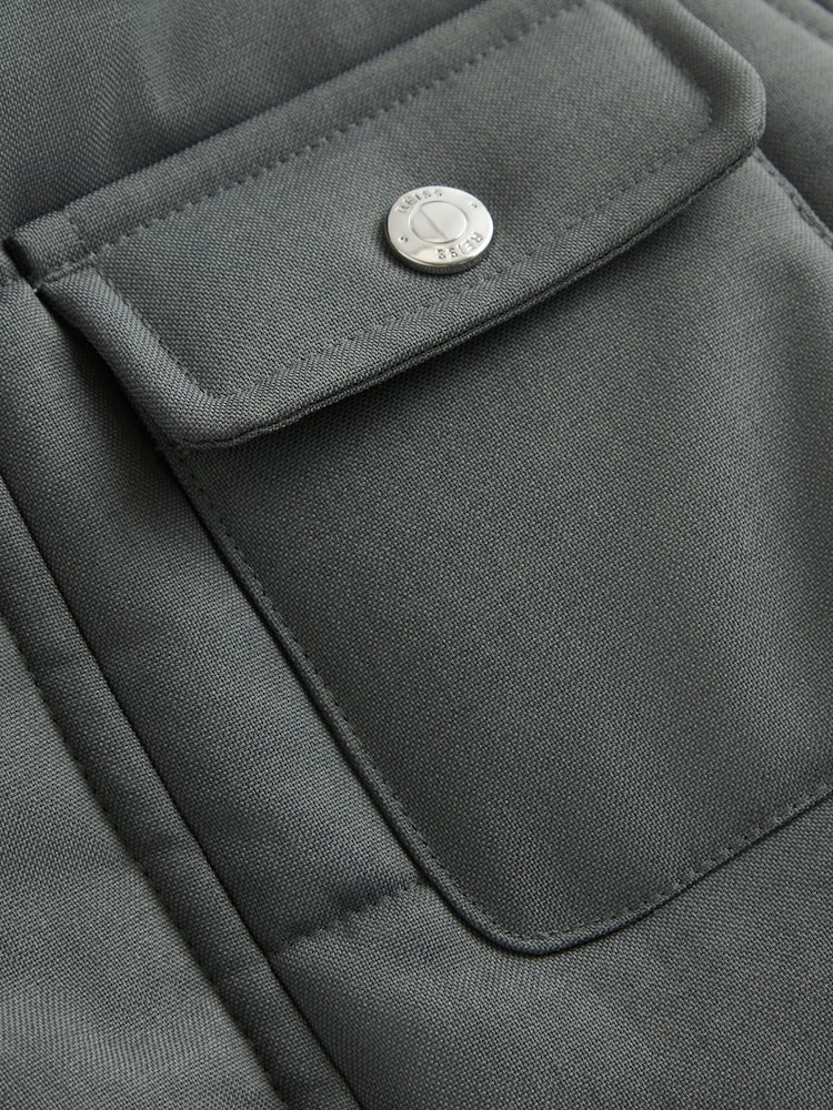 Reiss Khaki Biela Junior Quilted Hooded Coat - Image 6 of 6