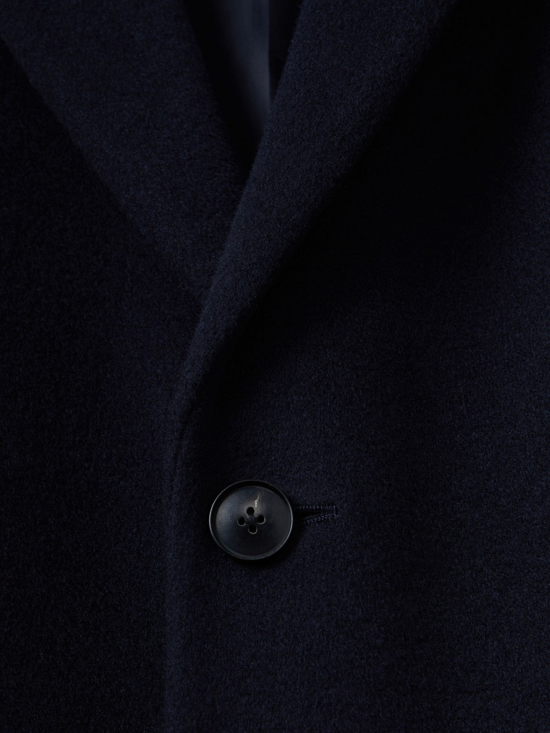 Buy Reiss Navy Gable Wool Blend Single Breasted Epsom Overcoat from Next Luxembourg