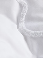 White Tufted Wave 100% Cotton Duvet Cover and Pillowcase Set - Image 3 of 4
