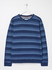FatFace Gestreiftes Sweatshirt mit Rundhalsausschnitt, Indigo - Bild 4 von 4
