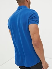 FatFace Blue Organic Pique Polo Shirt - Image 2 of 4