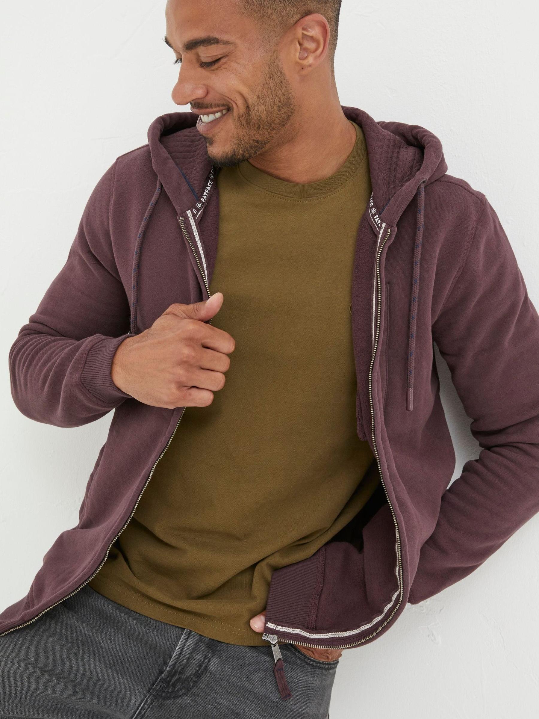 Buy FatFace Purple Brooke Zip Through Hoodie from Next Luxembourg