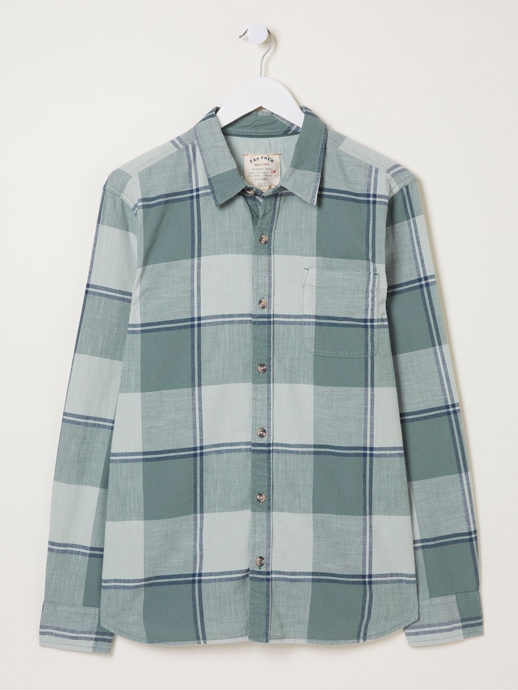 FatFace Green Somerset Check Shirt - Image 5 of 5