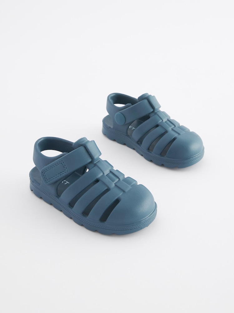 Teal Blue Fisherman Jelly Sandals - Image 1 of 5 Teal Blue Fisherman Jelly Sandals - Image 1 of 5