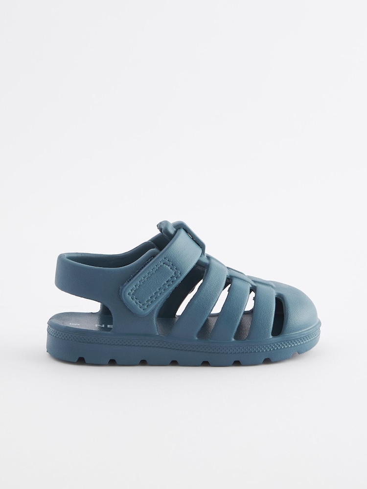 Teal Blue Fisherman Jelly Sandals - Image 2 of 5 Teal Blue Fisherman Jelly Sandals - Image 2 of 5