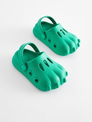 Bright Green 3D Claw Clogs - Image 1 of 5