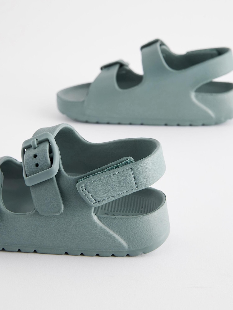 Mint Green Double Buckle Ankle Strap EVA Sandals - Image 6 of 6