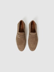 Reiss Stone Bray Suede Slip On Loafers - Image 3 of 5