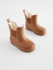 Rust Orange Warm Lined Ankle Wellies - Image 1 of 5
