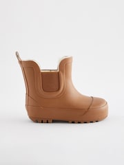 Rust Orange Warm Lined Ankle Wellies - Image 2 of 5