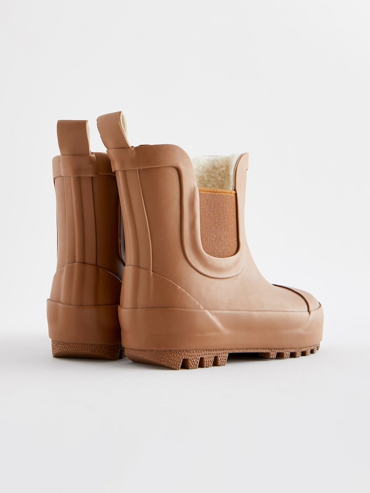 Rust Orange Warm Lined Ankle Wellies - Image 3 of 5