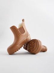 Rust Orange Warm Lined Ankle Wellies - Image 4 of 5