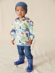 Metallic Blue Dino Handle Wellies - Image 2 of 10