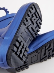 Metallic Blue Dino Handle Wellies - Image 8 of 10