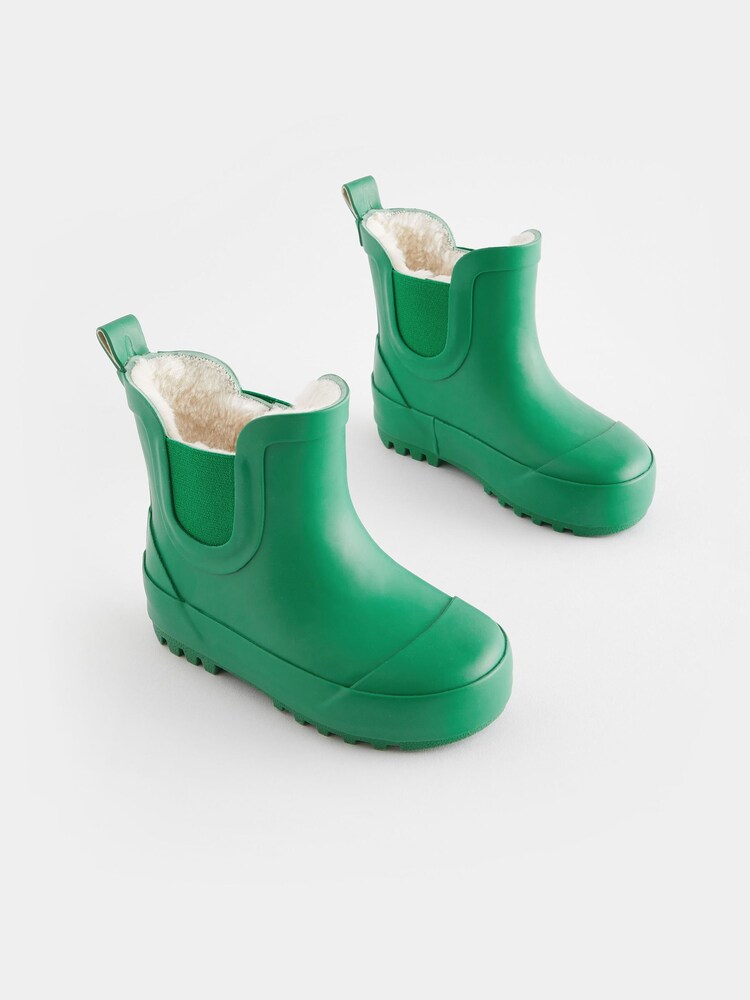 Bright Green Warm Lined Ankle Wellies - Image 1 of 5